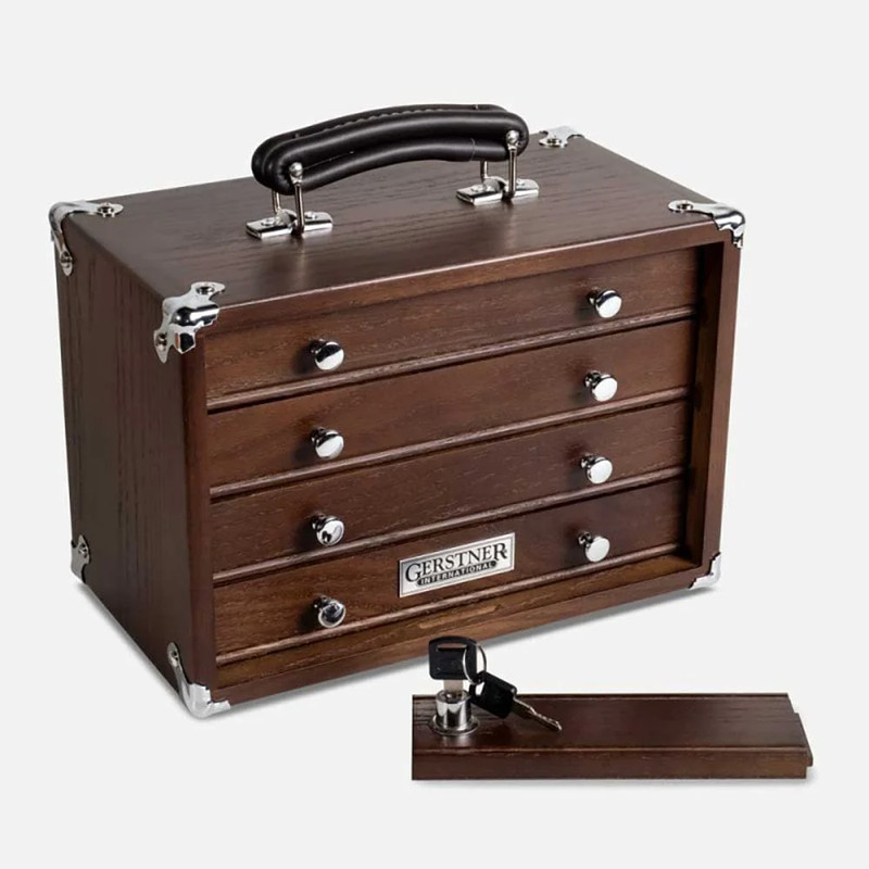 T12-D 4-Drawer Mini Chest- Dark Oak